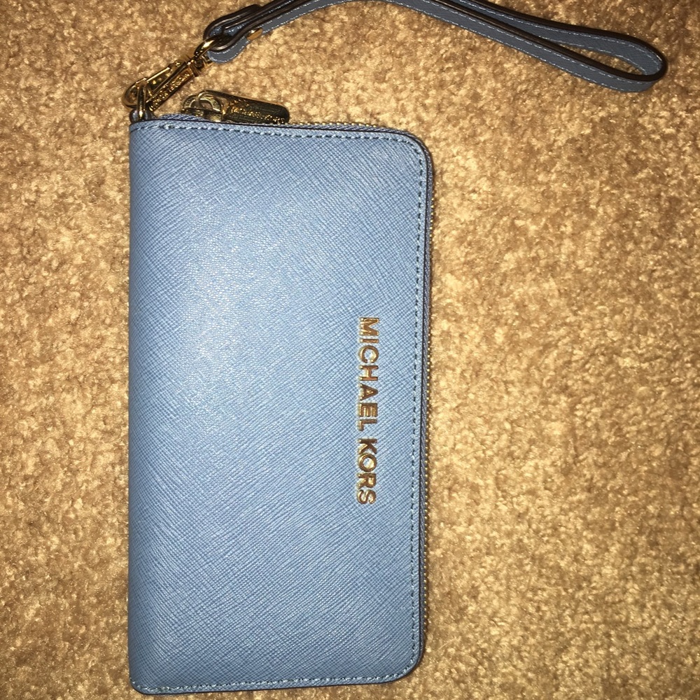 Blue Michael Kors Wallet/ wristlet